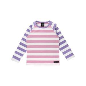Villervalla Shirt Langarm Stripes Lavender/Bloom weiß rosa lila