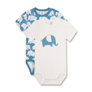 Sanetta Body Elefant Doppelpack offwhite/blau