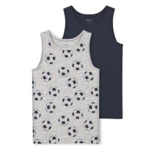 name it Tank Tops 2er Pack Football Grey Melange