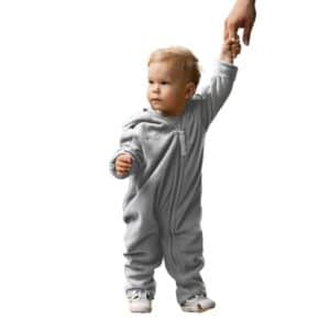 Hoppediz Overall Fleece-Overall mit Umschlagbündchen stone