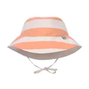 LÄSSIG UV-Sonnenhut Block Stripes weiß rosa orange