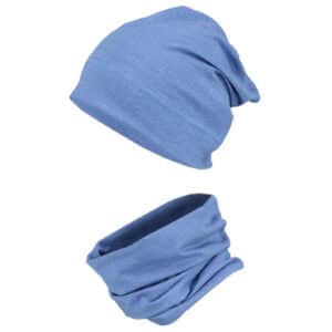 TupTam Jungen Beanie Mütze und Schlauchschal 2er Set blau