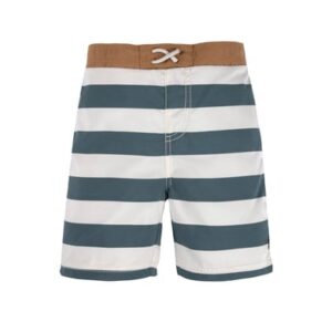 LÄSSIG UV-Badeshorts Block Stripes weiß blau