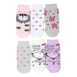 TupTam Kinder Socken Mädchen Jungen Bunt Gemustert 6er Pack rosa/lila