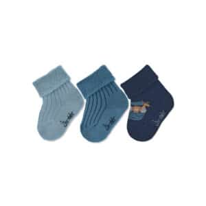 Sterntaler Baby-Söckchen 3er-Pack Arche blau