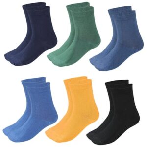 TupTam Kinder Socken Mädchen Jungen Bunt Gemustert 6er Pack schwarz/blau