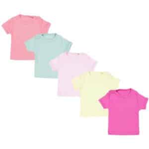 TupTam Baby Mädchen Kurzarm T-Shirt 5er Set gelb/grün