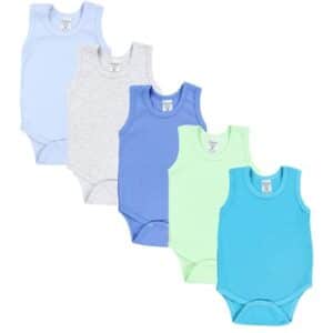 TupTam Baby Jungen Achselbody 5er Pack blau/grün