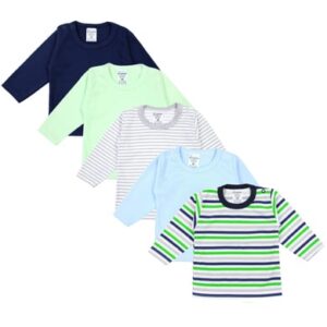 TupTam Baby Jungen Langarmshirt 5er Set blau/grau