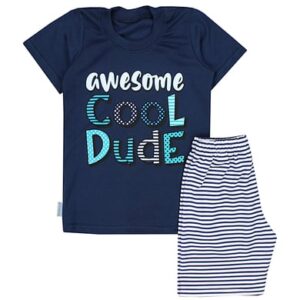 TupTam Kinder Jungen Pyjama Set Kurzarm 2-teilig Sommer dunkelblau