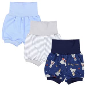 TupTam Baby Kurze Sommershorts 3er Pack blau/beige