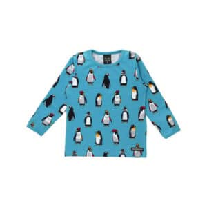 Villervalla Shirt Langarm Penguin Blau