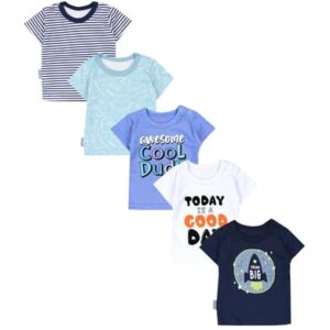 TupTam Baby Kurzarm T-Shirt 5er Set dunkelblau