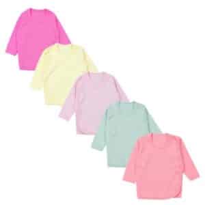 TupTam Baby Mädchen Wickelshirt Langarm 5er Set rosa/gelb