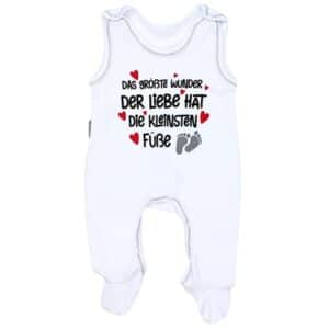 TupTam Unisex Baby Strampler mit Spruch rot/weiß