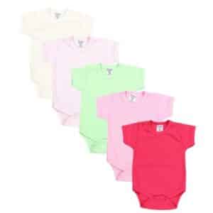 TupTam Mädchen Baby Body Kurzarm 5er Pack rosa/grün