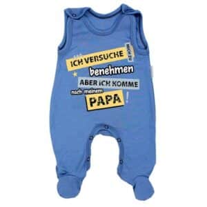 TupTam Unisex Baby Strampler mit Spruch blau