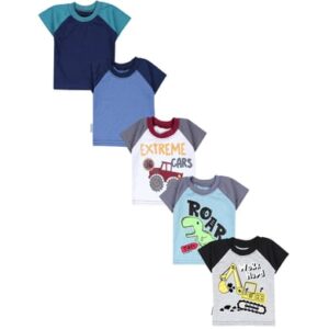TupTam Baby Kurzarm T-Shirt 5er Set blau/grau