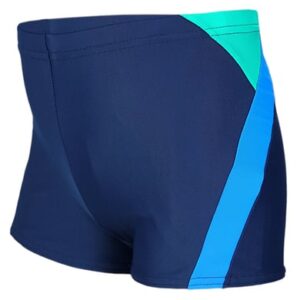 Aquarti Jungen Badehose Gestreift mit Motiven blau/grün