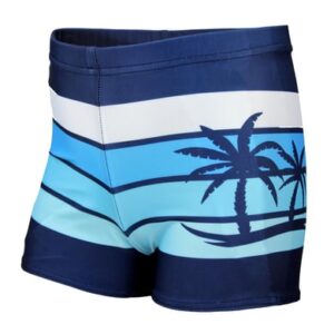 Aquarti Jungen Badehose Gestreift mit Motiven türkis/blau