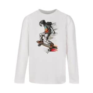 F4NT4STIC Longsleeve Shirt Skateboarder weiß