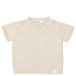 koeka Babypullover mit kurzen Ärmeln Florin Weiß