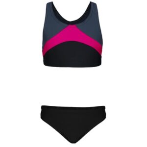 Aquarti Mädchen Sport Bikini Racerback Bustier & Bikinislip graphit