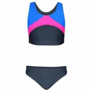 Aquarti Mädchen Sport Bikini Racerback Bustier & Bikinislip rosa/blau