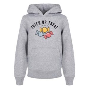 F4NT4STIC Basic Kids Hoodie Trick Or Treat Halloween heathergrey