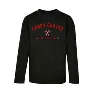 F4NT4STIC Longsleeve Shirt Weihnachten Candy Coated Christmas schwarz