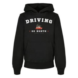 F4NT4STIC Basic Kids Hoodie Driving Home Weihnachten schwarz