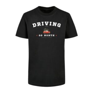 F4NT4STIC Basic Kids Tee Driving Home Weihnachten schwarz