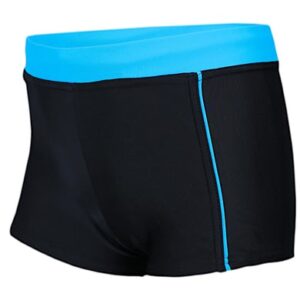 Aquarti Jungen Kinder Badehose Seitliche Paspel schwarz/blau