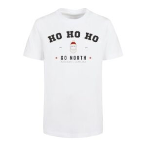 F4NT4STIC Basic Kids Tee Ho Ho Ho Santa Claus Weihnachten weiß