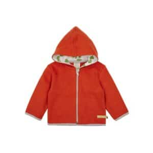 loud + proud Jacke Weiche Fleece-Kapuzenjacke rot