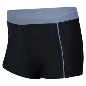 Aquarti Jungen Kinder Badehose Seitliche Paspel schwarz/grau