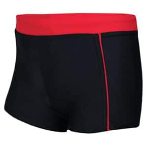 Aquarti Jungen Kinder Badehose Seitliche Paspel schwarz/rot