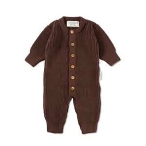 Hofbrucker Baby Strickoverall Leo Schokobraun