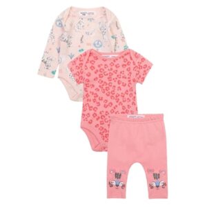 MINOTI Babyset 3-tlg. Korallrot/Apricot