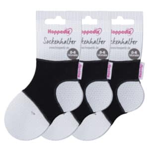 Hoppediz Babysocken Sockenhalter 3-er Set schwarz