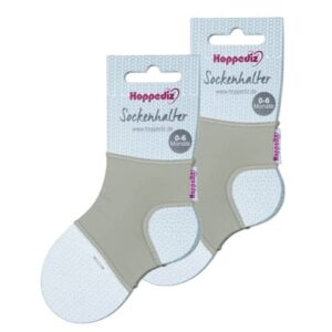 Hoppediz Babysocken Sockenhalter 2-er Set grau