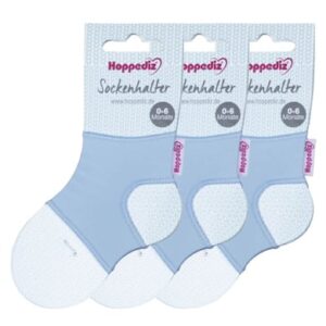 Hoppediz Babysocken Sockenhalter 3-er Set blau