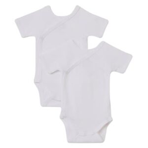 Petit Bateau Wickelbody 2er Pack weiß