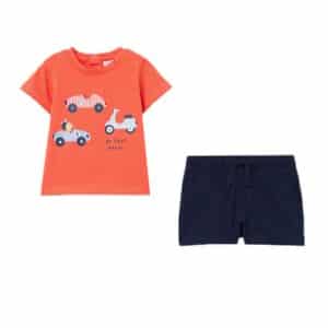 OVS 2-teiliges Set T-Shirt & Shorts Mandarin Red