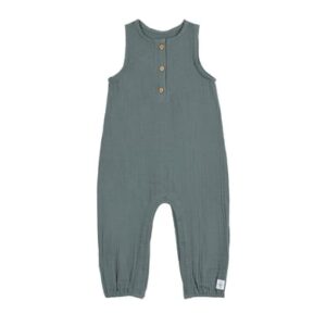 LÄSSIG Musselin Jumpsuit Petrolgrün