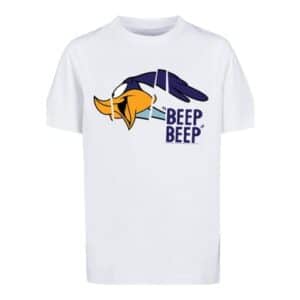 F4NT4STIC T-Shirt 'Looney Tunes Roadrunner Beep Beep' weiß