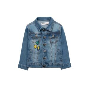 MINOTI Jeansjacke mit Aufnähern Denim-Hellblau