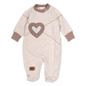 Baby Sweets Schlafanzug Patchwork Herzen beige