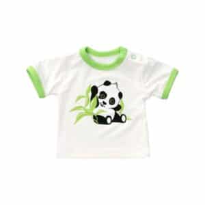 Baby Sweets Shirt Kurzarm Happy Panda grün weiß