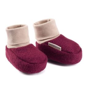 Hofbrucker Baby Wollwalkschuhe ELIAS brombeere